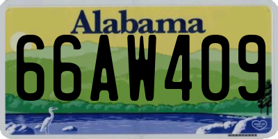 AL license plate 66AW409