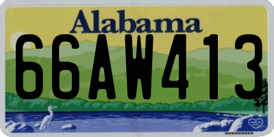 AL license plate 66AW413