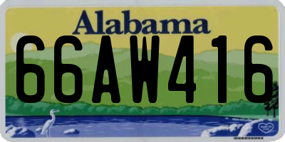 AL license plate 66AW416