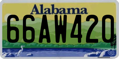 AL license plate 66AW420