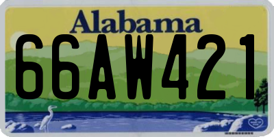 AL license plate 66AW421