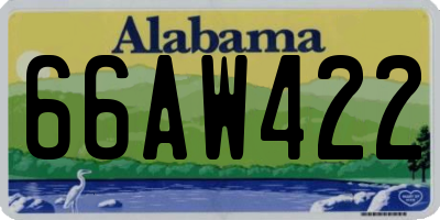 AL license plate 66AW422