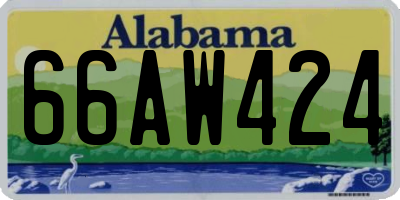 AL license plate 66AW424