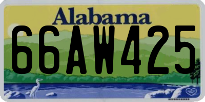AL license plate 66AW425