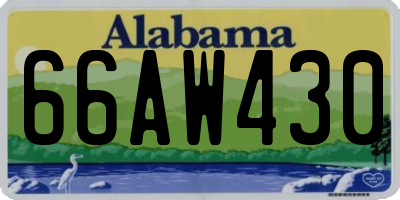 AL license plate 66AW430