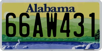 AL license plate 66AW431