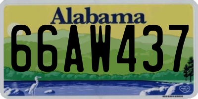 AL license plate 66AW437
