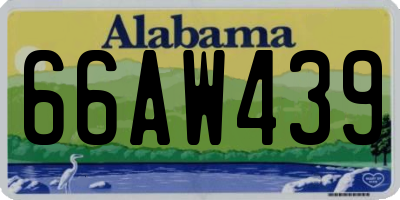 AL license plate 66AW439