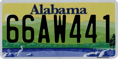 AL license plate 66AW441