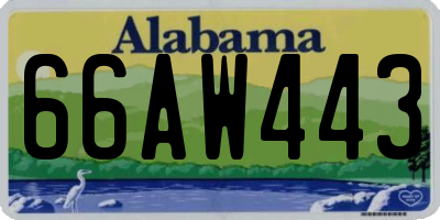 AL license plate 66AW443