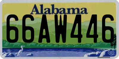 AL license plate 66AW446