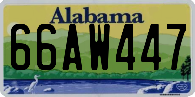 AL license plate 66AW447