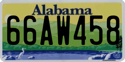 AL license plate 66AW458