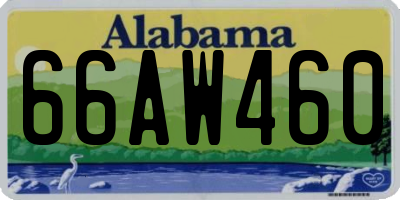 AL license plate 66AW460