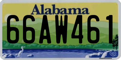 AL license plate 66AW461