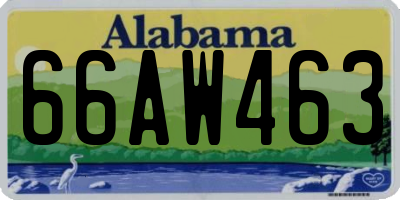 AL license plate 66AW463