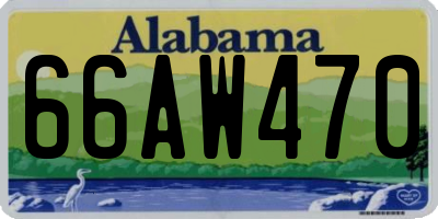 AL license plate 66AW470