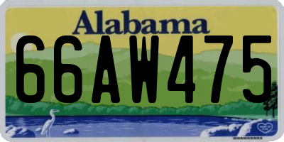 AL license plate 66AW475