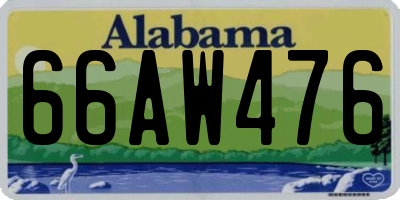AL license plate 66AW476