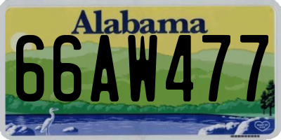 AL license plate 66AW477