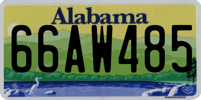 AL license plate 66AW485
