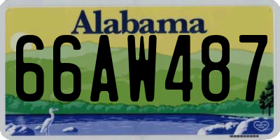 AL license plate 66AW487
