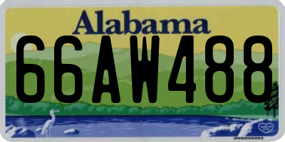 AL license plate 66AW488
