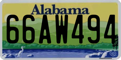 AL license plate 66AW494