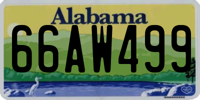 AL license plate 66AW499