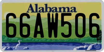 AL license plate 66AW506