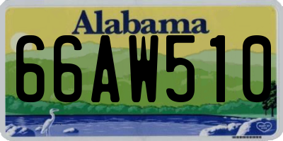 AL license plate 66AW510