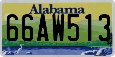 AL license plate 66AW513