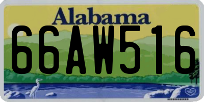 AL license plate 66AW516