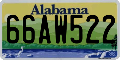 AL license plate 66AW522