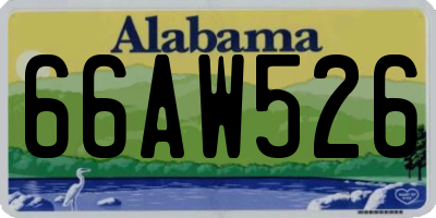 AL license plate 66AW526