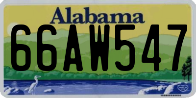 AL license plate 66AW547