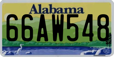 AL license plate 66AW548