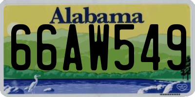 AL license plate 66AW549