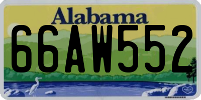 AL license plate 66AW552