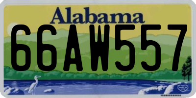 AL license plate 66AW557