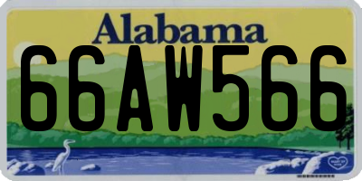 AL license plate 66AW566