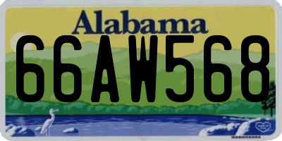AL license plate 66AW568