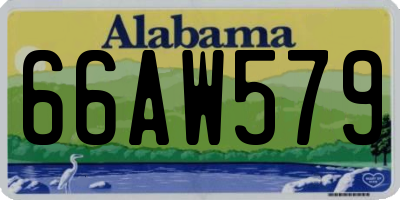 AL license plate 66AW579
