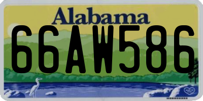 AL license plate 66AW586