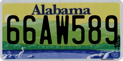 AL license plate 66AW589