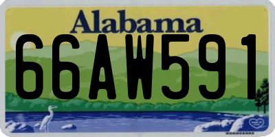 AL license plate 66AW591