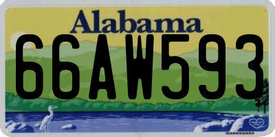 AL license plate 66AW593