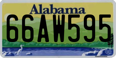 AL license plate 66AW595