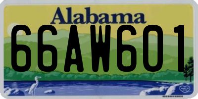 AL license plate 66AW601