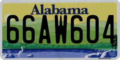 AL license plate 66AW604